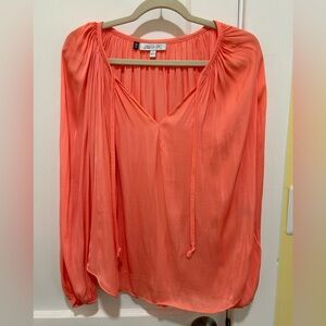 Peach flowy blouse